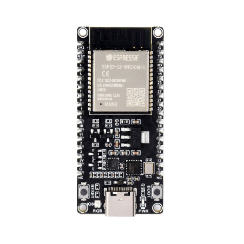 ESP32-C6-DEV-KIT-N8-M con PINS de soldadura