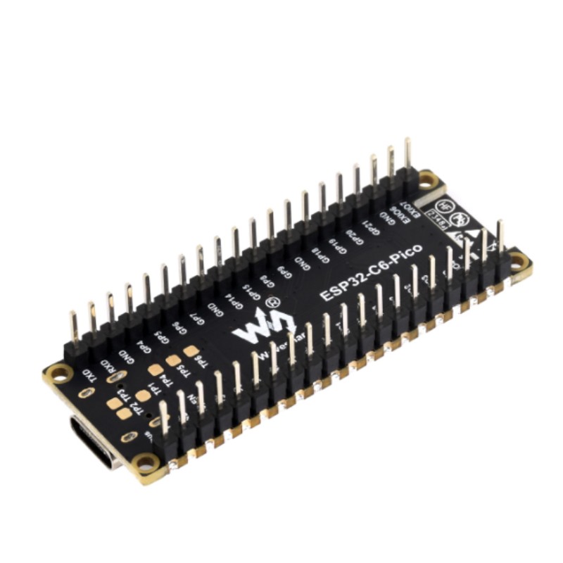 ESP32-C6-Pico-M con pines de soldadura